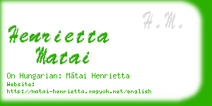 henrietta matai business card